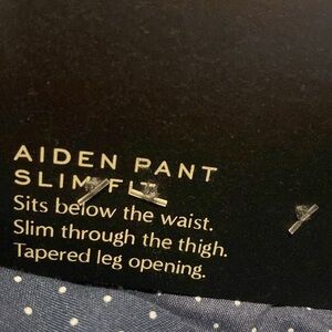 Banana Republic Aiden Slim Fit Tapered Leg Cotton Pants Stripe Blue Gray Stripe